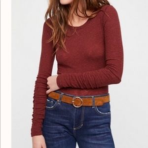 Free People “boundary layering” top